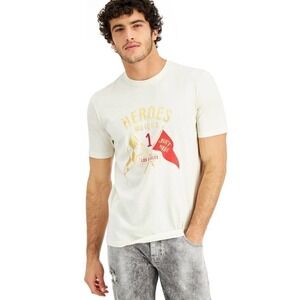 Heroes Motors Off White Men's Short sleeve Flagged T-Shirt S